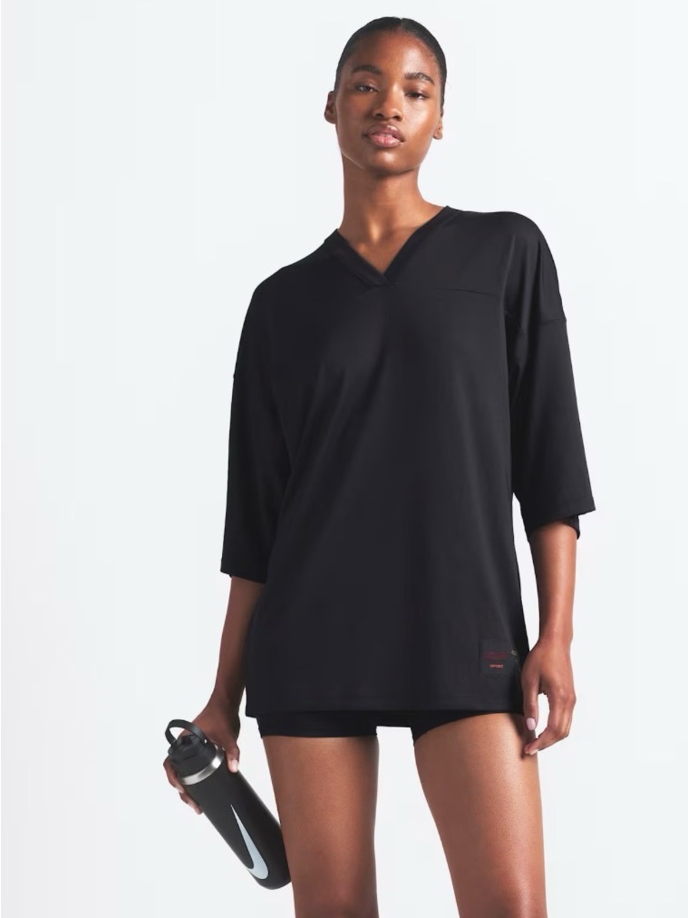 NWT Nike x SKIMS Airy Oversized Short Sleeve Tee Obsidian Black Large